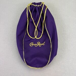 Crown Royal 18 Avail. Collectible Purple Drawstring Bag Gold Trim 1.75L 13 in XL
